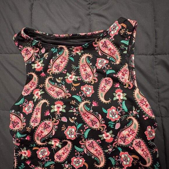 Lands' End High Neck Modest Tank Tankini Swimsuit Top - Size: 2 - NWT - Picture 5 of 10